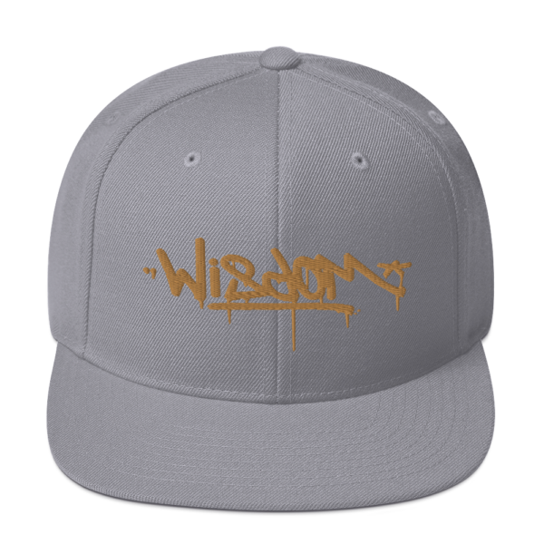 Old Gold Handstyle Drips Snapback - Silver