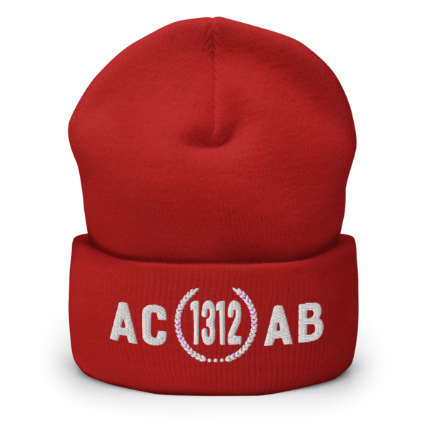 ACAB 1312 - Red Embroidered Beanie