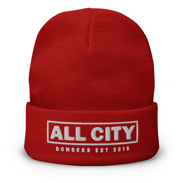 All City Bombers - Embroidered Beanie - Red