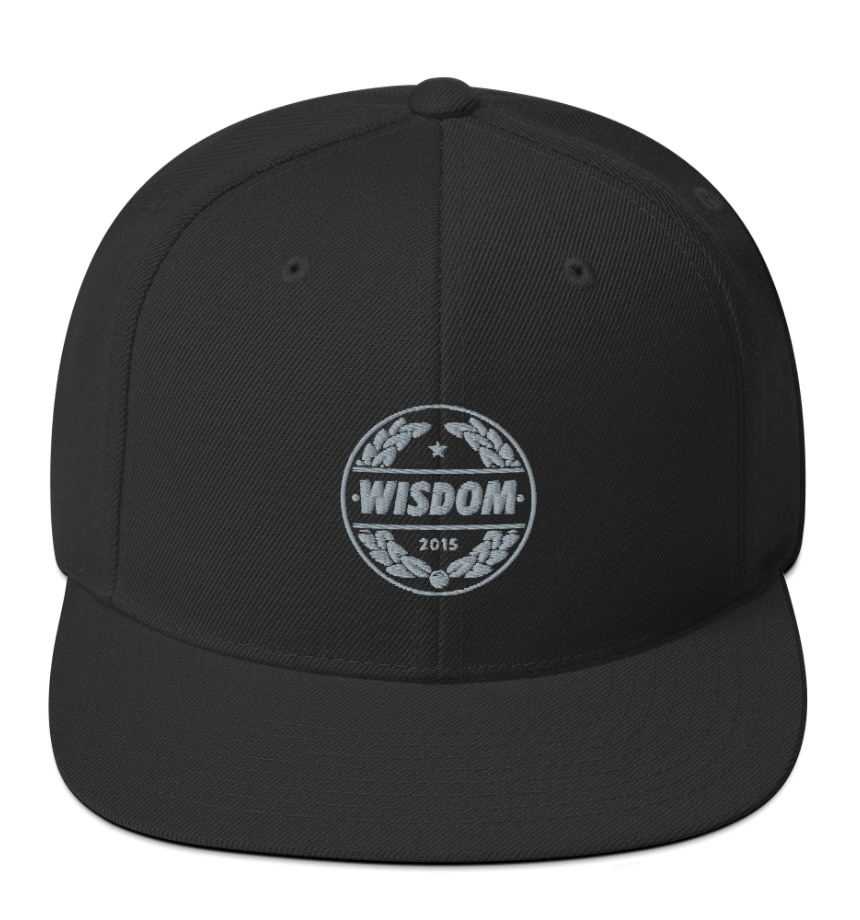 Mockup design of Wisdom 2015 snapback hat